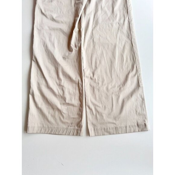 ZARA Beige Satin High Rise Cargo Wide Pants, Size M - Picture 9 of 13